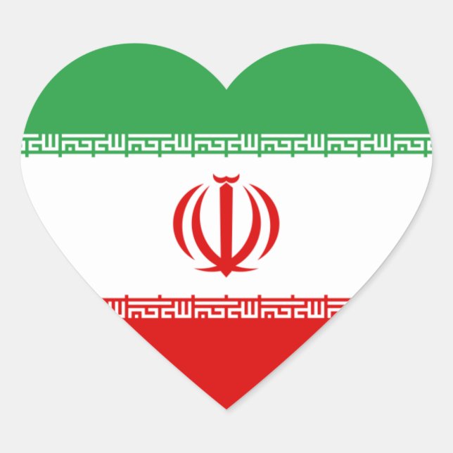 Pegatina En Forma De Corazón Irán (Anverso)