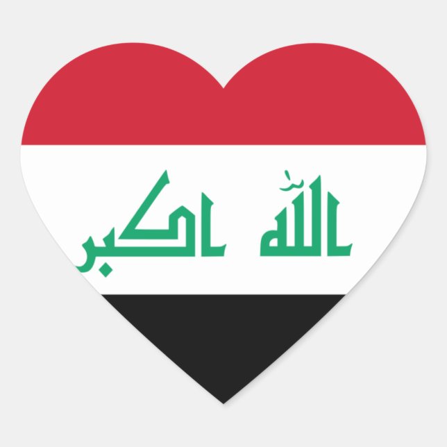 Pegatina En Forma De Corazón iraq (Anverso)