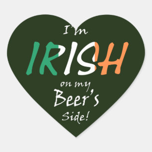 Pegatina En Forma De Corazón Irlandés en My Beers Side stkcnt