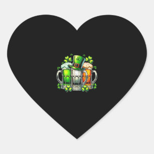 Pegatina En Forma De Corazón Irlandés gracioso St Patrick's Day Beinking Part
