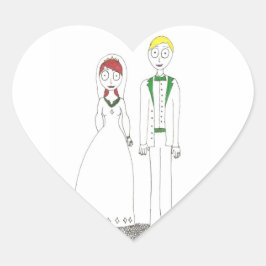 Pegatina En Forma De Corazón Irlandés, un Boda aterrador