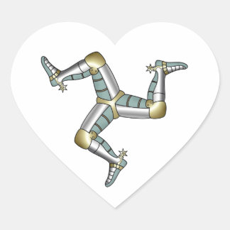 Pegatina En Forma De Corazón Isla de Man