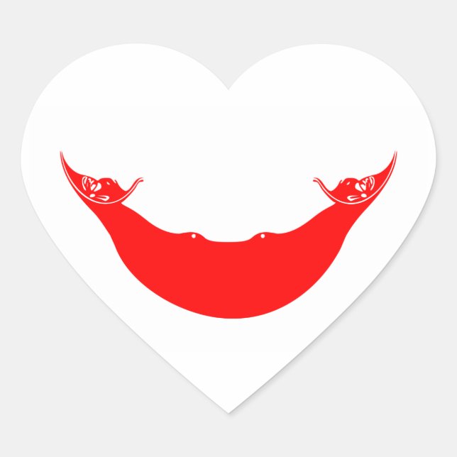 Pegatina En Forma De Corazón isla de Pascua (Anverso)