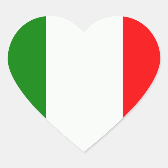 Pegatina En Forma De Corazón italia (Anverso)