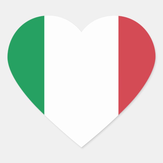 Pegatina En Forma De Corazón italia (Anverso)