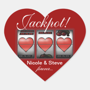 Pegatina En Forma De Corazón Jackpot Hearts que lo estamos haciendo en Las Vega