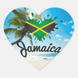 Pegatina En Forma De Corazón Jamaica Islandia Love - Proud Jamaicans bordadora