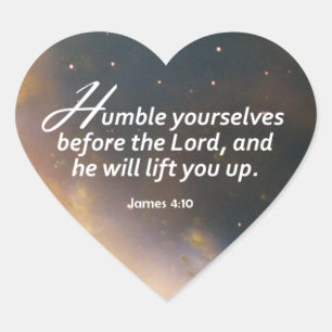Pegatina En Forma De Corazón James 4:10