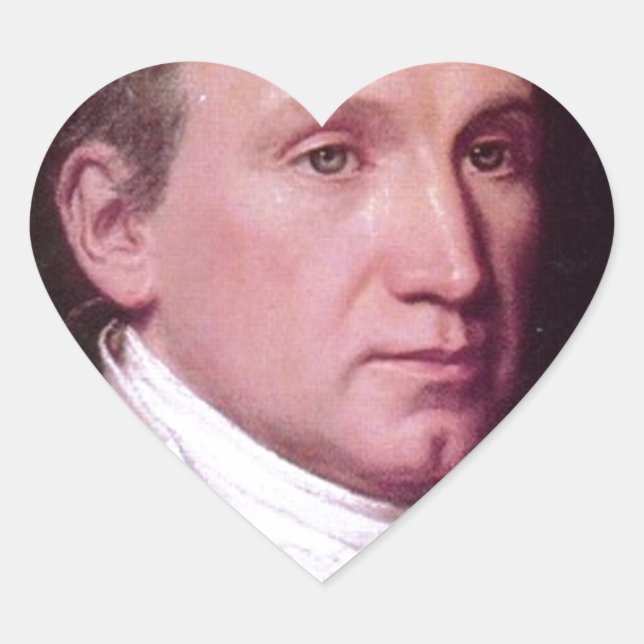 Pegatina En Forma De Corazón James Monroe (Anverso)