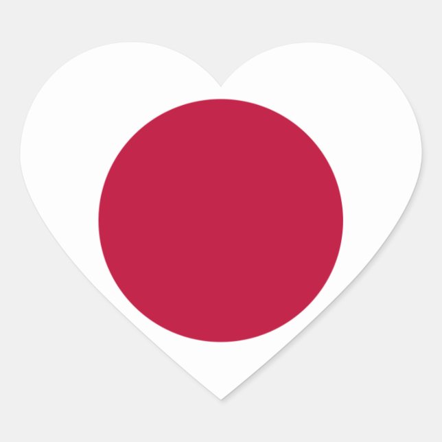 Pegatina En Forma De Corazón japón (Anverso)