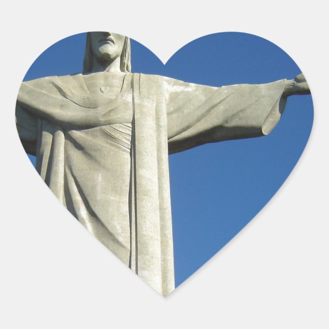 Pegatina En Forma De Corazón Jesucristo (Anverso)