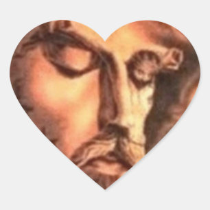 PEGATINA EN FORMA DE CORAZÓN JESUS
