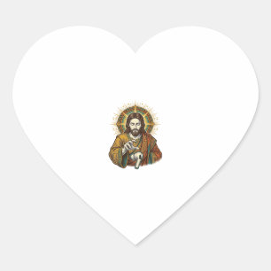 Pegatina En Forma De Corazón Jesús Dejó Caer Auricular Inalámbrico Debajo del E