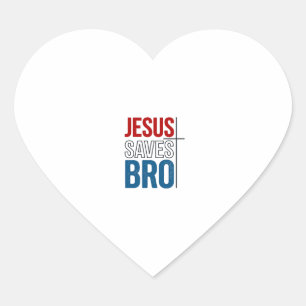 Pegatina En Forma De Corazón Jesús salva diseño de tipografía cristiana para ca