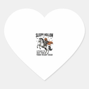 Pegatina En Forma De Corazón Jinete sin Cabeza de Sleepy Hollow Halloween Vinta