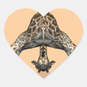 Pegatina En Forma De Corazón Jirafa Flexible