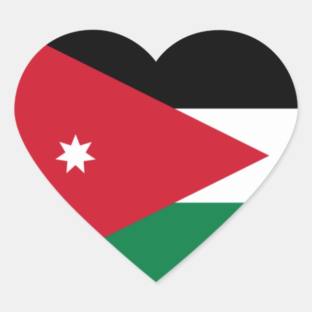 Pegatina En Forma De Corazón jordano (Anverso)