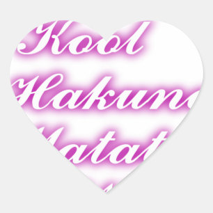 Pegatina En Forma De Corazón Juega Cool Hakuna Matata .png