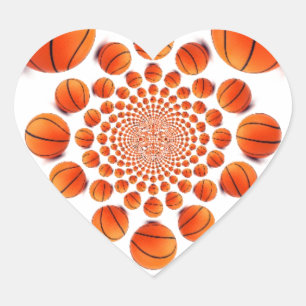 Pegatina En Forma De Corazón Juego de Baloncesto de Campeones: Visión de la Can