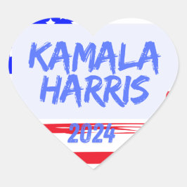 Pegatina En Forma De Corazón Kamala Harris Heart