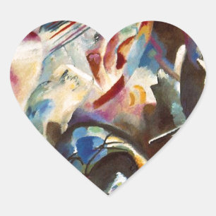 Pegatina En Forma De Corazón Kandinsky Composición VI Pintura abstracta