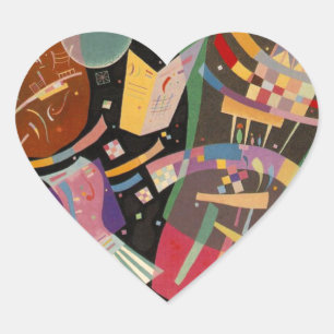 Pegatina En Forma De Corazón Kandinsky Composition X Resumen Material gráfico