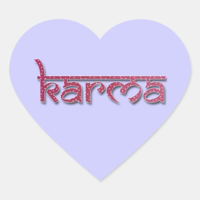 Pegatina En Forma De Corazón karma (Anverso)