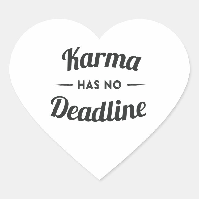 Pegatina En Forma De Corazón Karma no tiene plazos (Anverso)
