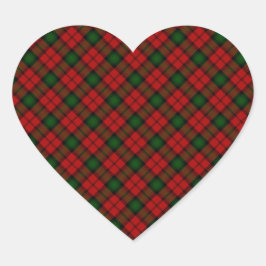 Pegatina En Forma De Corazón Kerr Scottish Clan Tartan Design