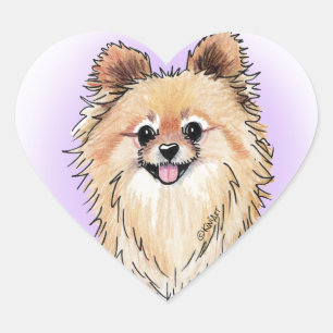 Pegatina En Forma De Corazón KiniArt Bella Pom Sticker de corazón