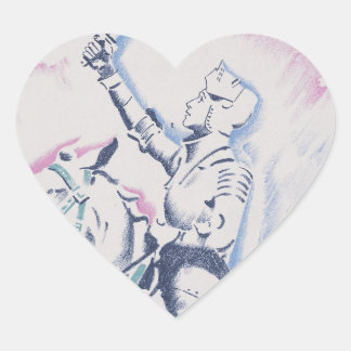 Pegatina En Forma De Corazón Knight medieval