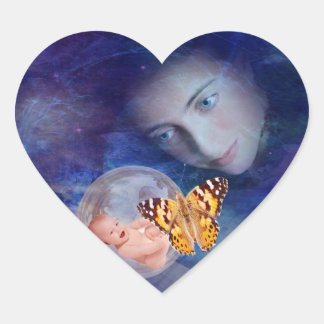 Pegatina En Forma De Corazón La alegría de un bebé y una madre