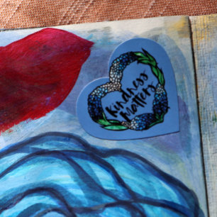 Pegatina En Forma De Corazón La amabilidad importa los mensajes de texto sobre