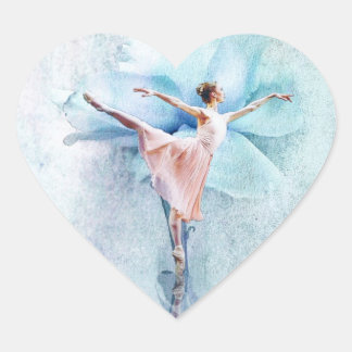Pegatina En Forma De Corazón La Ballerina