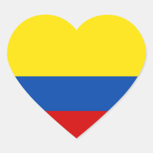 Pegatina En Forma De Corazón La bandera de Colombia