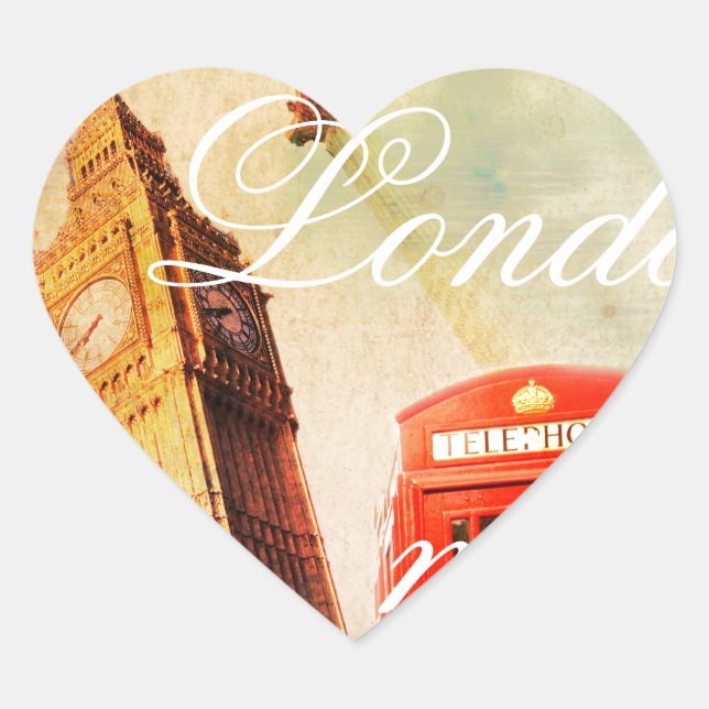 Pegatina En Forma De Corazón La cosecha de Londres (Anverso)