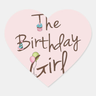 Pegatina En Forma De Corazón La Cumpleañera