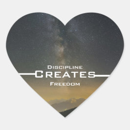Pegatina En Forma De Corazón La disciplina crea libertad
