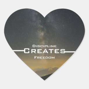 Pegatina En Forma De Corazón La disciplina crea libertad