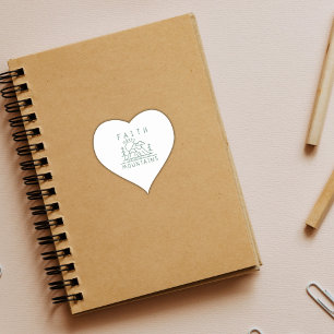 Pegatina En Forma De Corazón La fe mueve montañas la biblia contra el cristiano