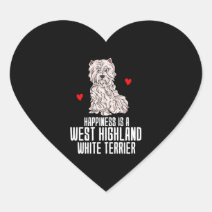 Pegatina En Forma De Corazón La Felicidad Es Un Terrible Blanco De Las Tierras
