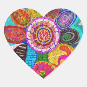 Pegatina En Forma De Corazón La fuerza de vida del SOL en la tierra