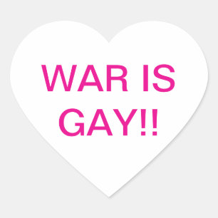 Pegatina En Forma De Corazón LA GUERRA ES DERECHOS GAY Hankamer Artjunkhaus Amo