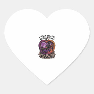 Pegatina En Forma De Corazón La Máscara Nos Dice Más Que La Cara De Bruja De Ha
