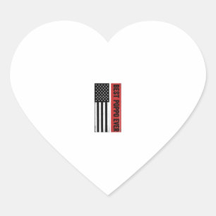 Pegatina En Forma De Corazón La mejor Poppo Patriótica Bandera Gráfica Vintage_