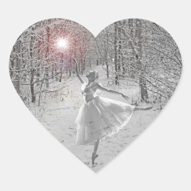 Pegatina En Forma De Corazón La reina de la nieve (Anverso)