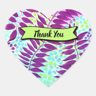 Pegatina En Forma De Corazón La vegetación moderna y elegante botánica