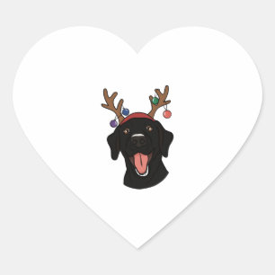 Pegatina En Forma De Corazón Laboratorio negro de navidades