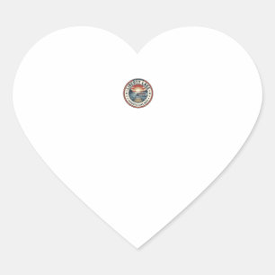 Pegatina En Forma De Corazón Lago Liberty Patriótico Vida Lago Patriótico Vinta