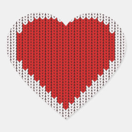 Pegatina En Forma De Corazón Lana simple de punto Mira te amo Día de San Valent